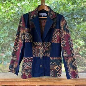 Howard Wolf Women's Vintage Patchwork Western Style Jacket Size 12